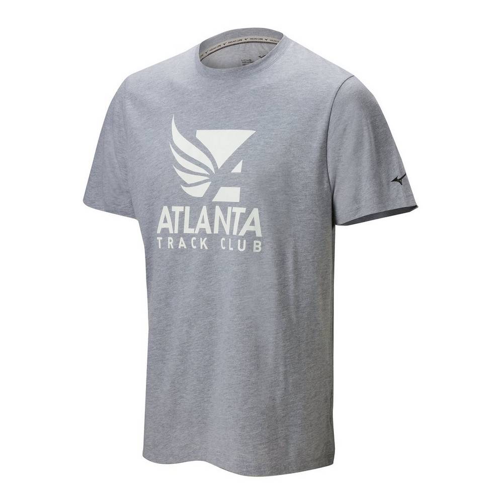 Mens Mizuno Atlanta Track Club Sport T-Shirts Grey Philippines (HTQVBJ247)